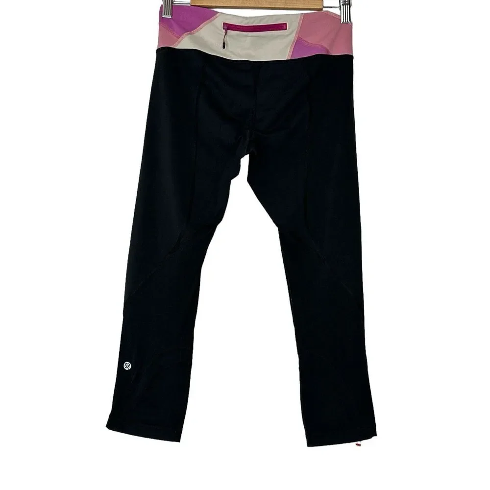 Lululemon Leggings Women's Size 6 Run Athletic Yoga Gym Black ‎ 21
